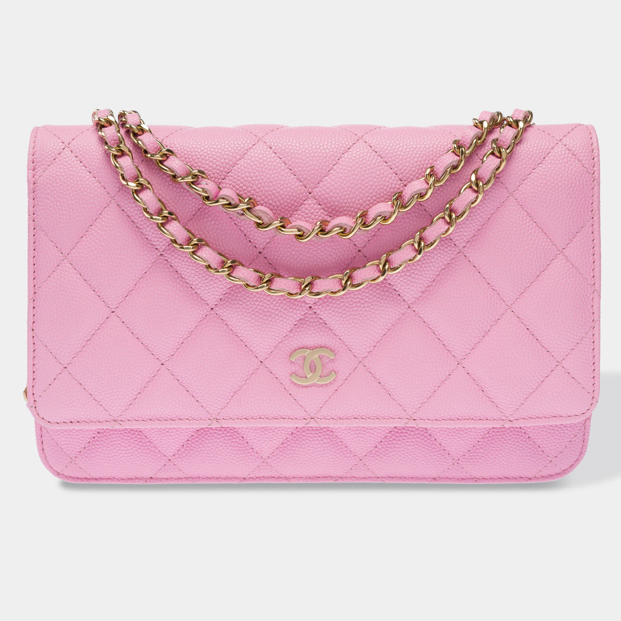 Sac CHANEL Wallet on Chain en Cuir Rose - 103065