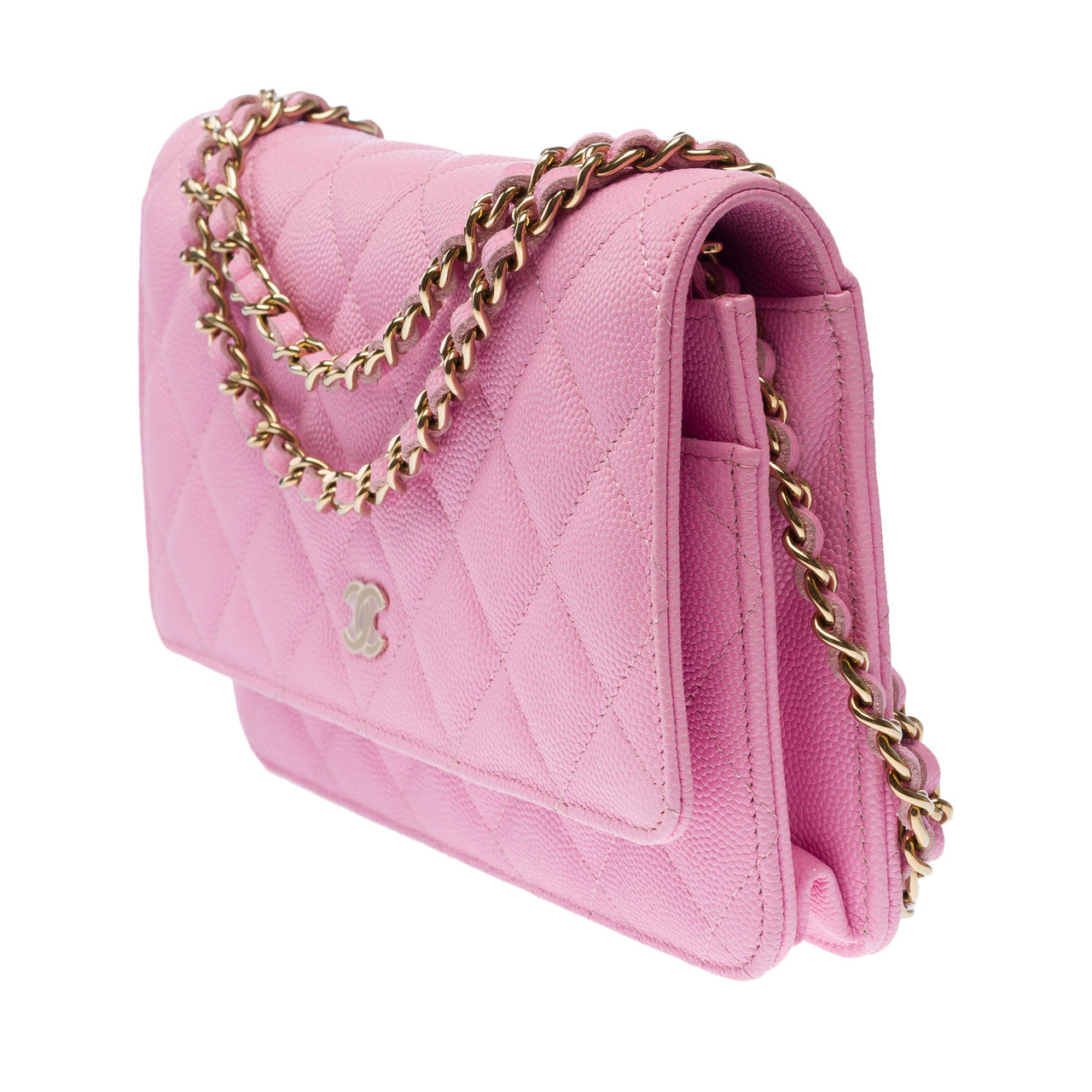 Sac CHANEL Wallet on Chain en Cuir Rose - 103065
