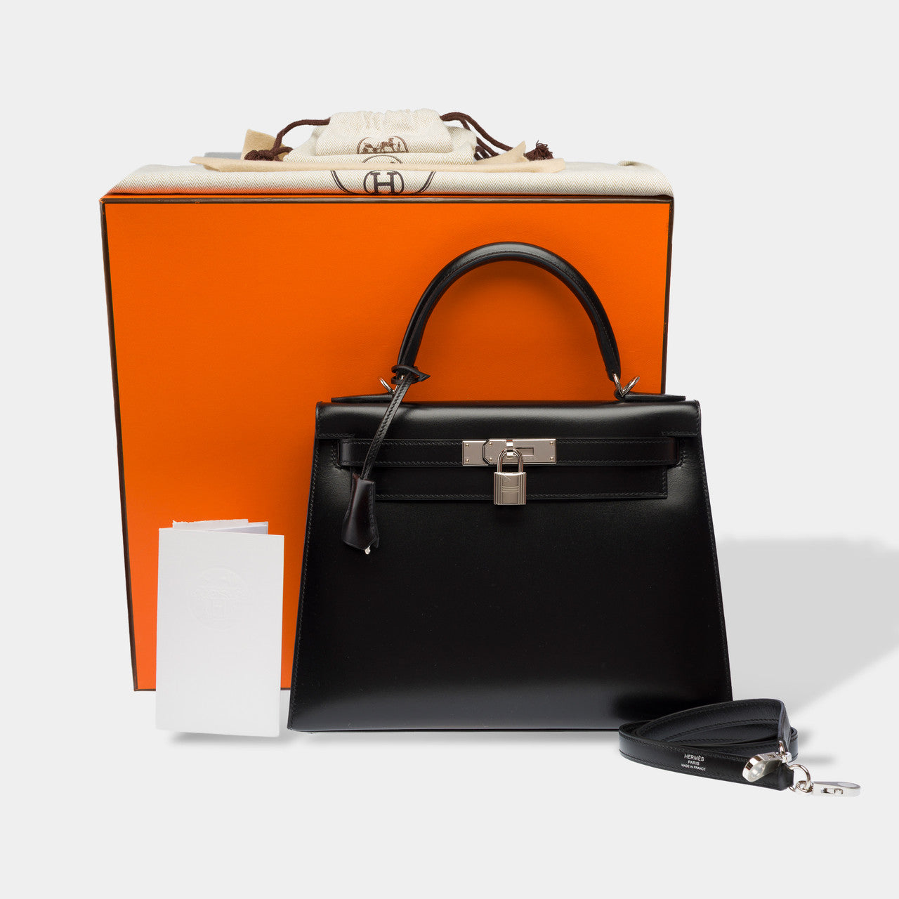 Sac HERMES Kelly 28 en Cuir Noir - 103078