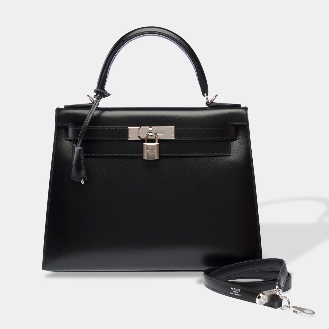 Sac HERMES Kelly 28 en Cuir Noir - 103078