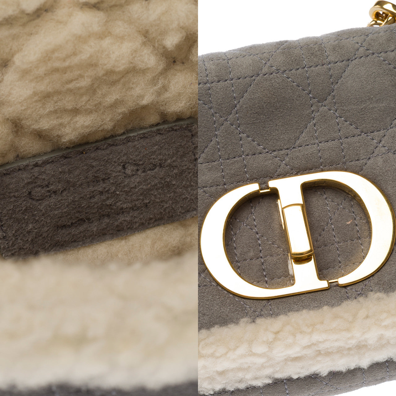 Sac DIOR Dior Caro en Suède Gris - 103071