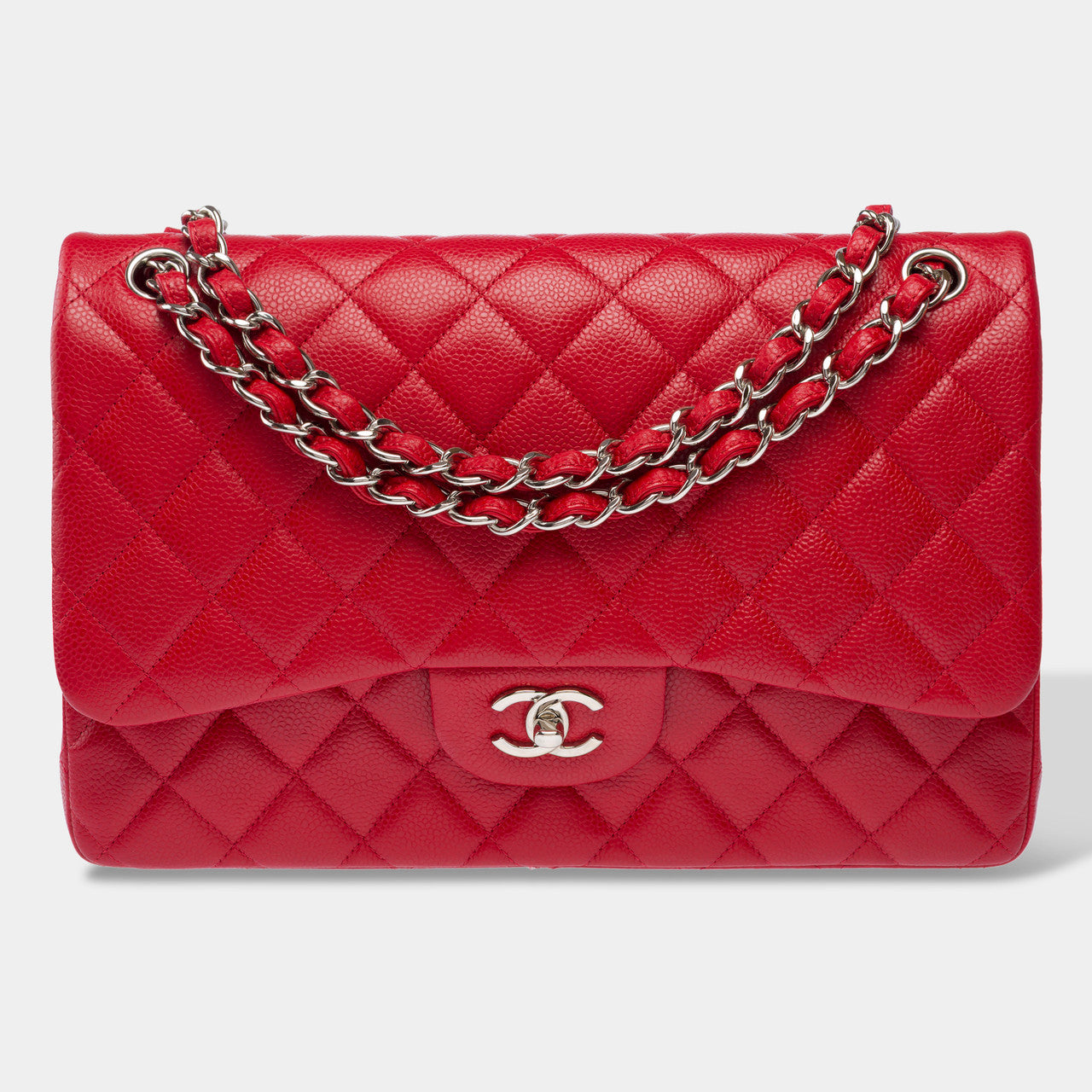 Sac CHANEL Timeless/Classique en Cuir Rouge - 103068