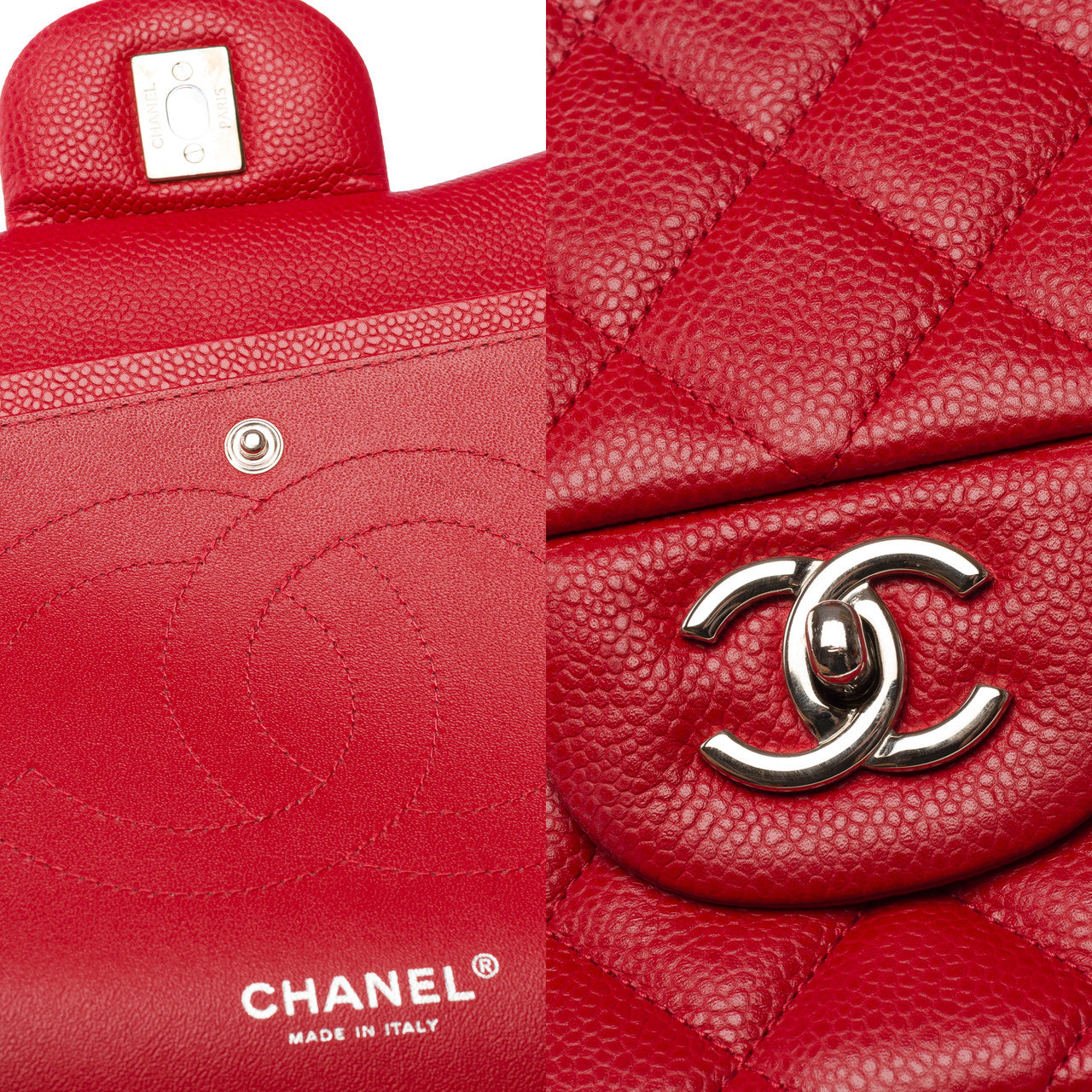 Sac CHANEL Timeless/Classique en Cuir Rouge - 103068