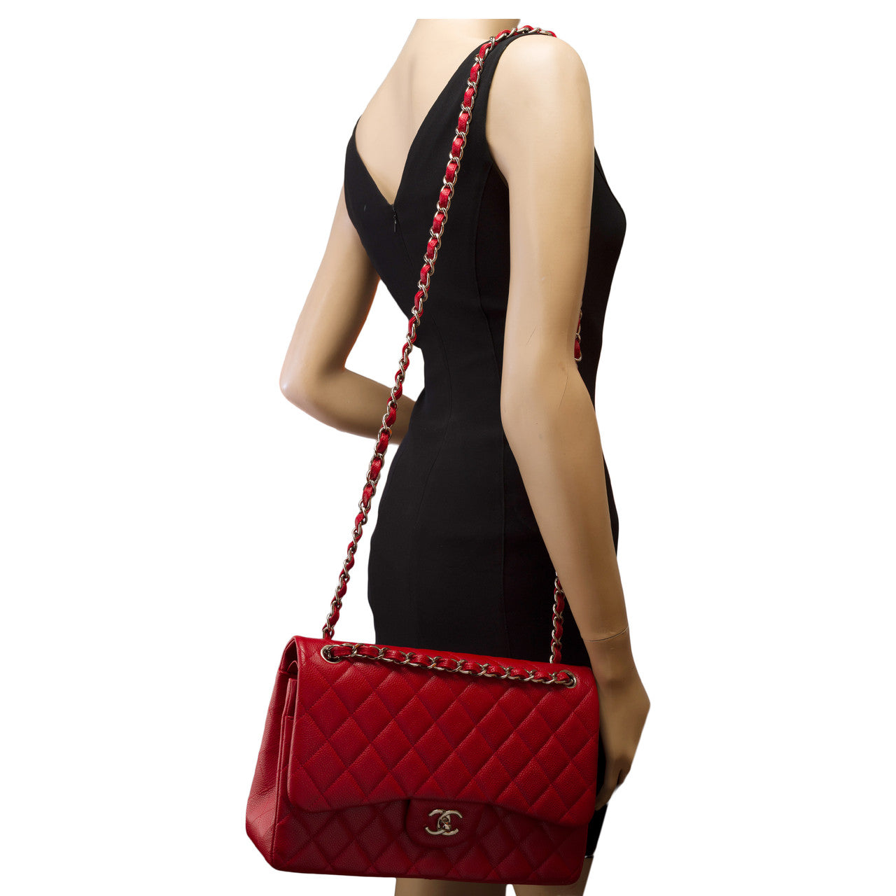Sac CHANEL Timeless/Classique en Cuir Rouge - 103068