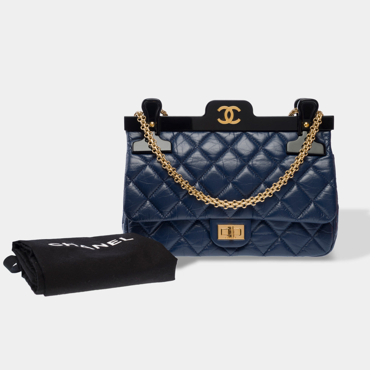 Sac CHANEL 2.55 en Cuir Bleu - 103082