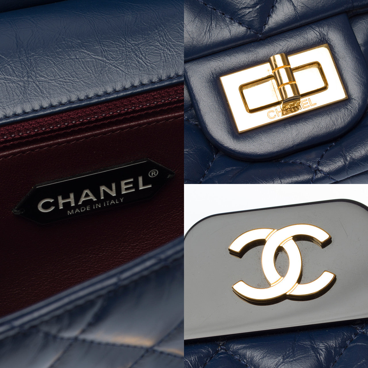 Sac CHANEL 2.55 en Cuir Bleu - 103082