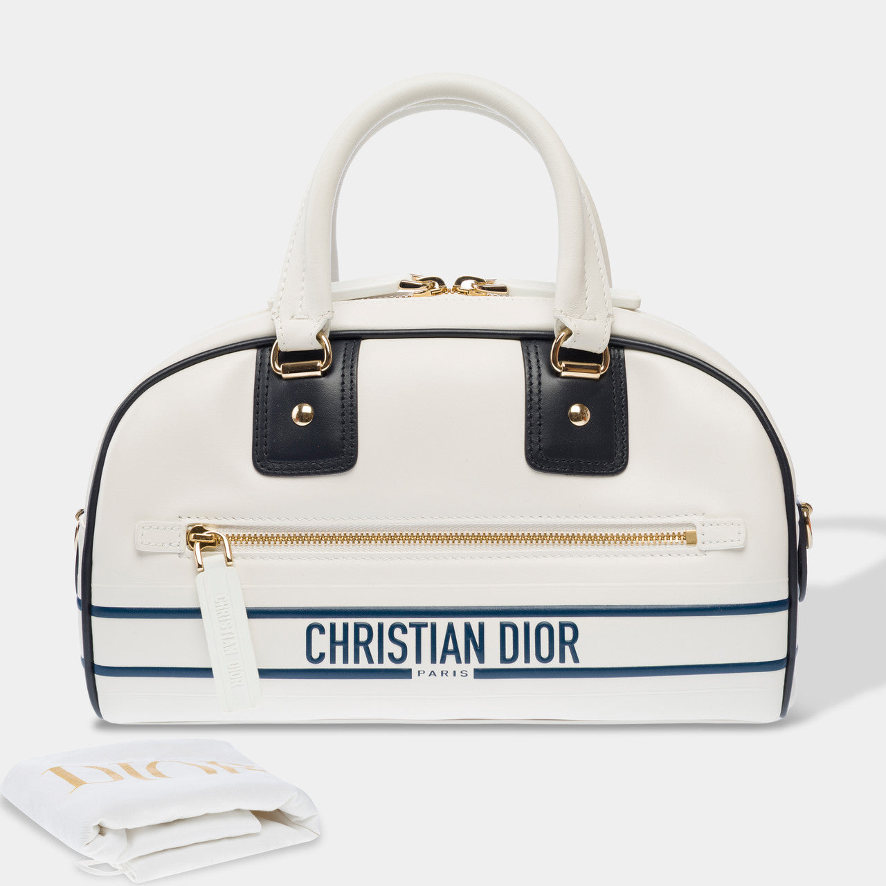 Sac DIOR en Cuir Blanc - 103076