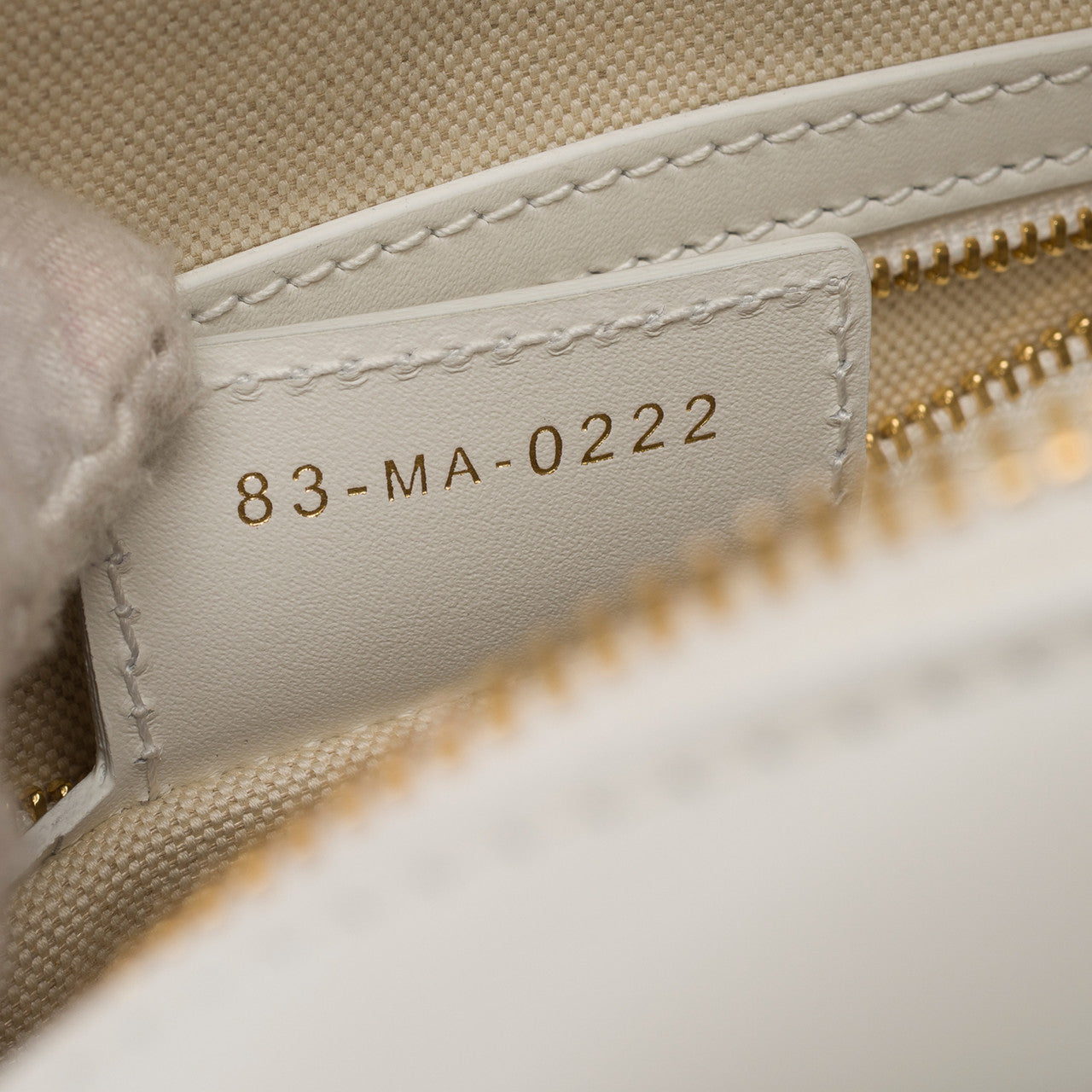 Sac DIOR en Cuir Blanc - 103076
