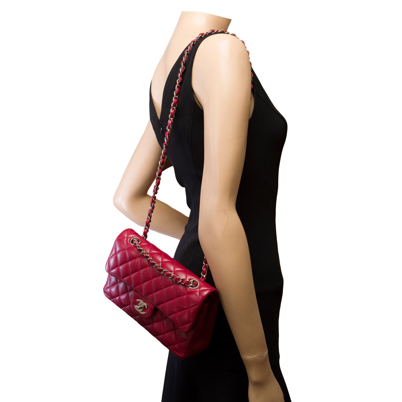 Sac CHANEL Timeless/Classique en Cuir Rouge - 103056