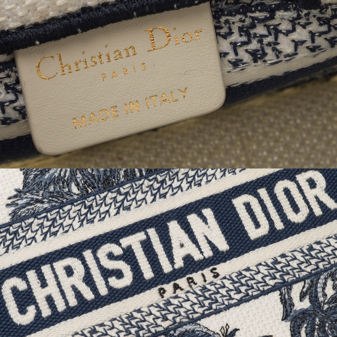 Sac DIOR Book Tote en Toile Blanc - 103050