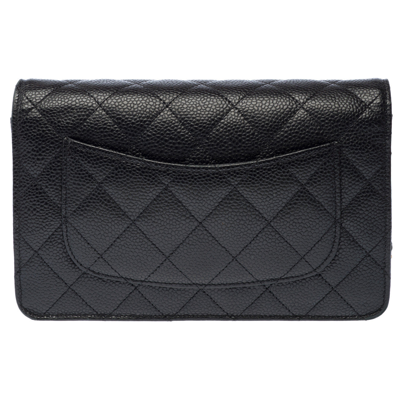 Sac CHANEL Wallet on Chain en Cuir Noir - 103062