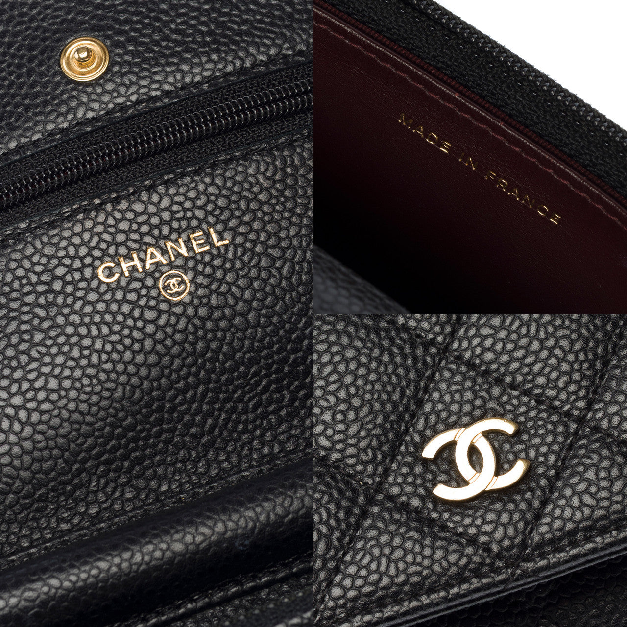 Sac CHANEL Wallet on Chain en Cuir Noir - 103062