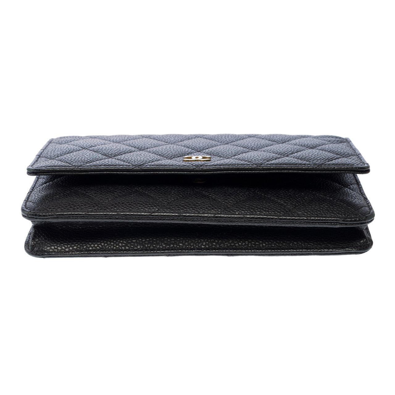 Sac CHANEL Wallet on Chain en Cuir Noir - 103062