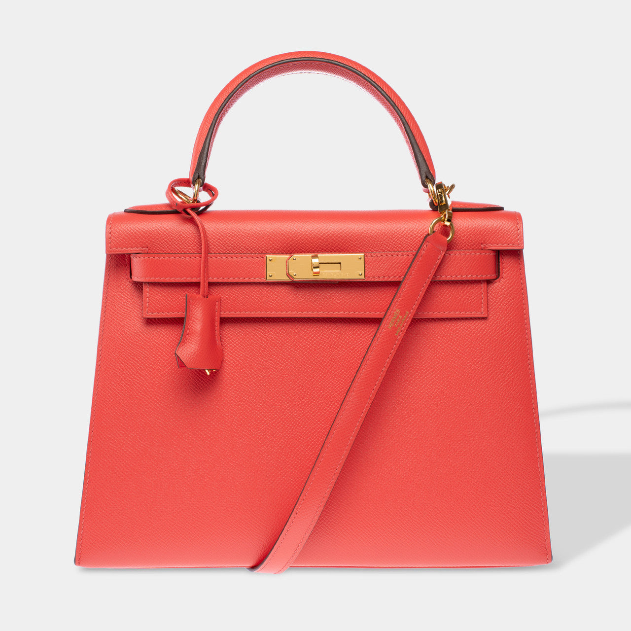 Sac HERMES Kelly 28 en Cuir Rose - 103086