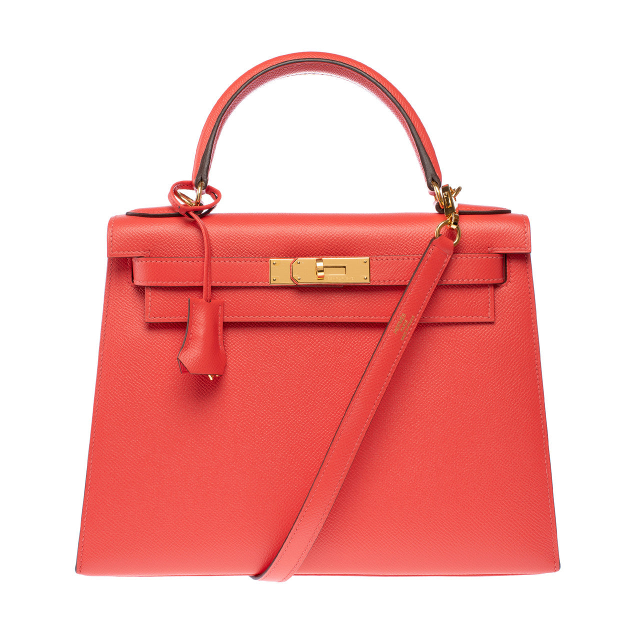 Sac HERMES Kelly 28 en Cuir Rose - 103086