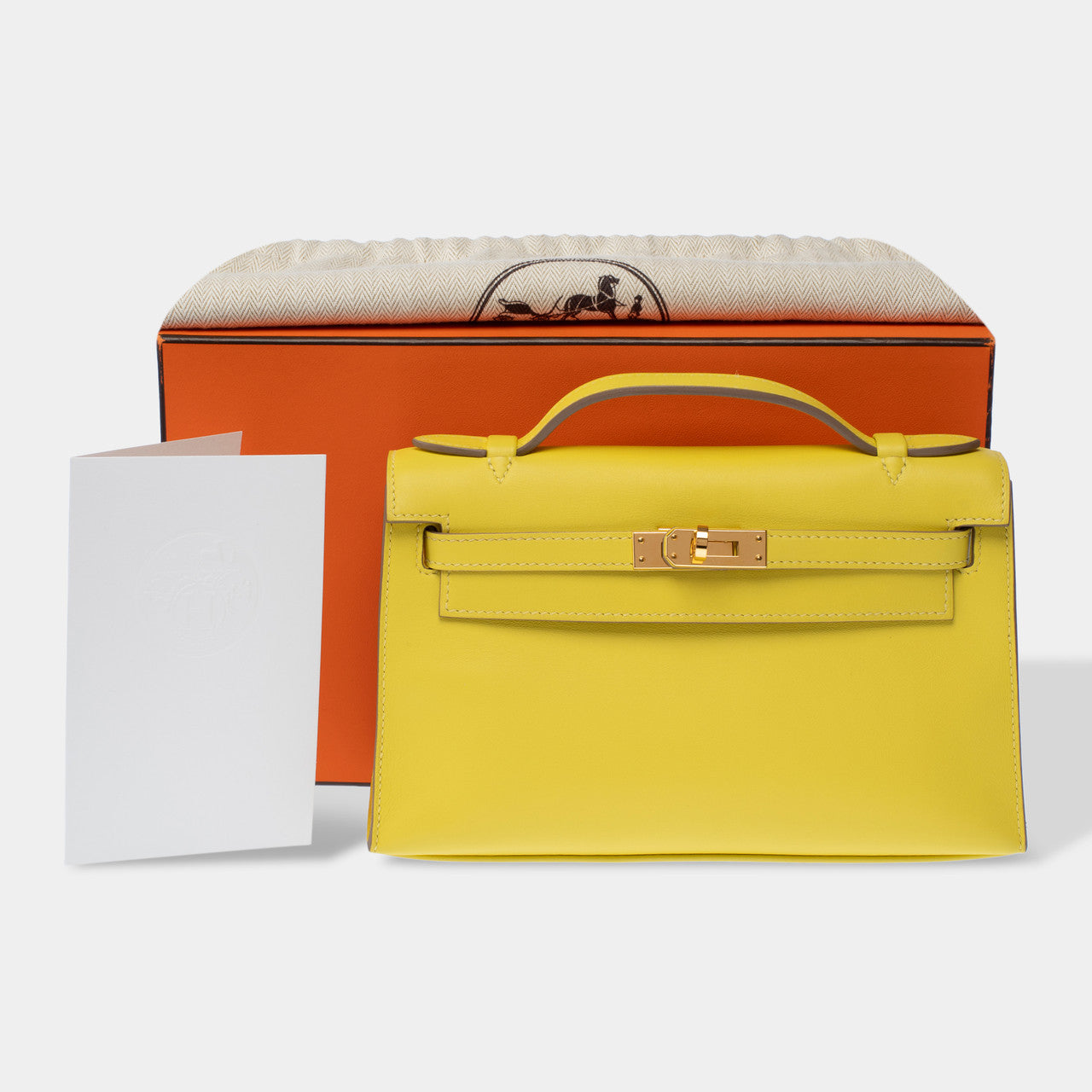 Sac HERMES Kelly Mini en Cuir Jaune - 103116