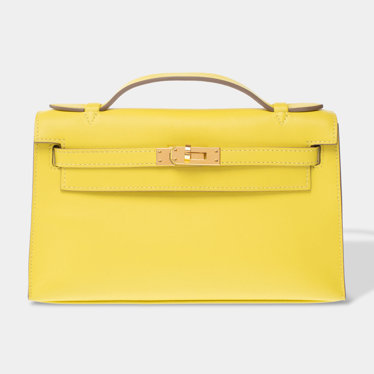 Sac HERMES Kelly Mini en Cuir Jaune - 103116