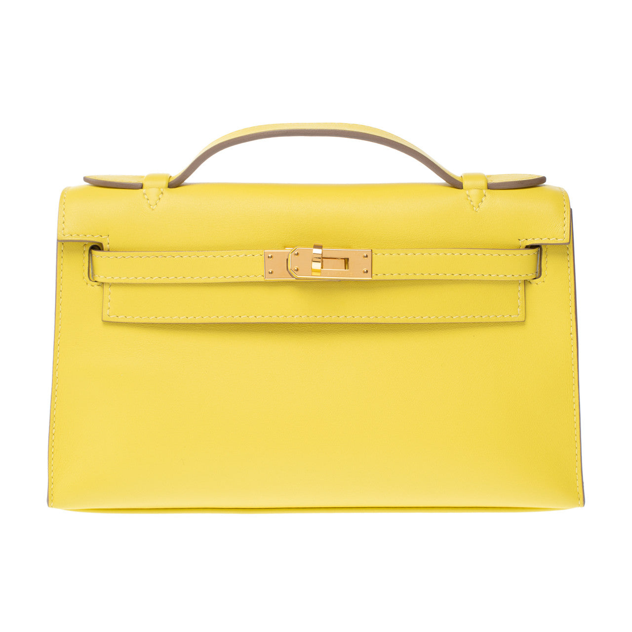 Sac HERMES Kelly Mini en Cuir Jaune - 103116
