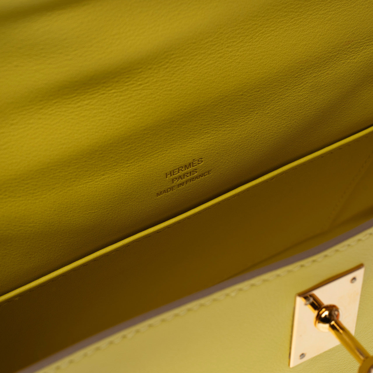 Sac HERMES Kelly Mini en Cuir Jaune - 103116