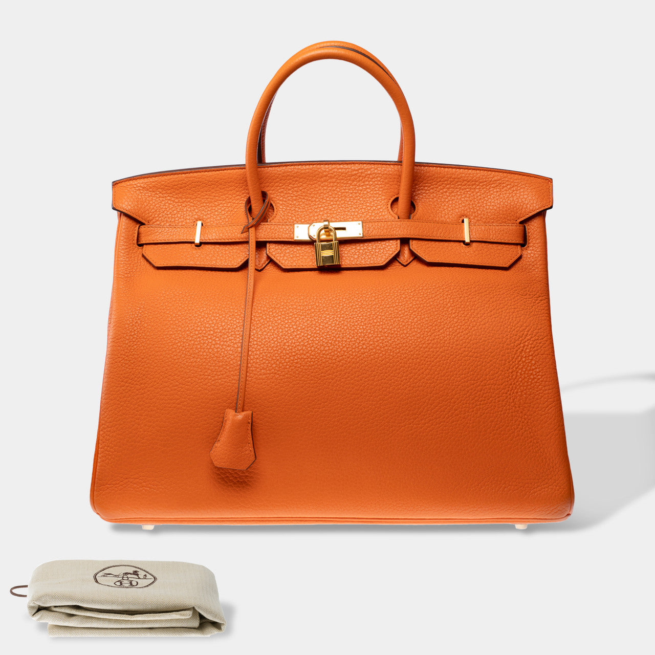 Sac HERMES Birkin 40 en Cuir Orange - 103115