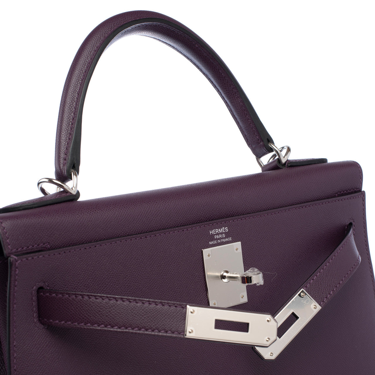 Sac HERMES Kelly 28 en Cuir Violet - 103085