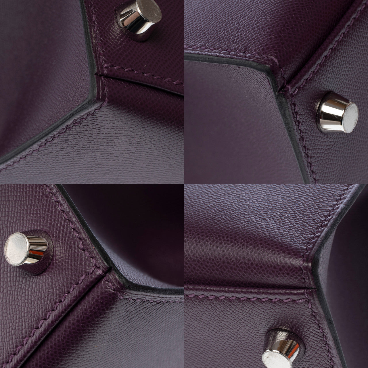 Sac HERMES Kelly 28 en Cuir Violet - 103085