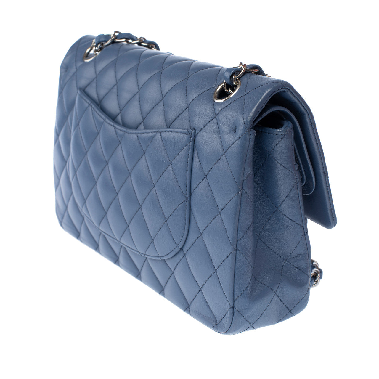 Sac CHANEL Timeless/Classique en Cuir Bleu - 103058