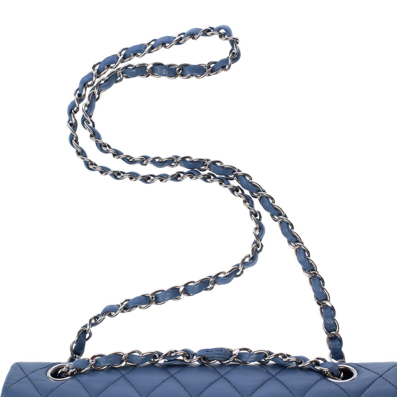 Sac CHANEL Timeless/Classique en Cuir Bleu - 103058