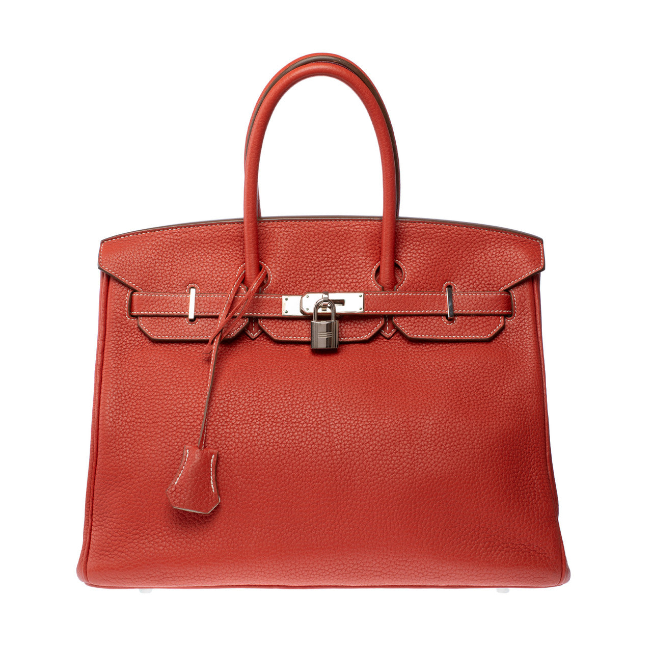 Sac HERMES Birkin 35 en Cuir Rouge - 103111