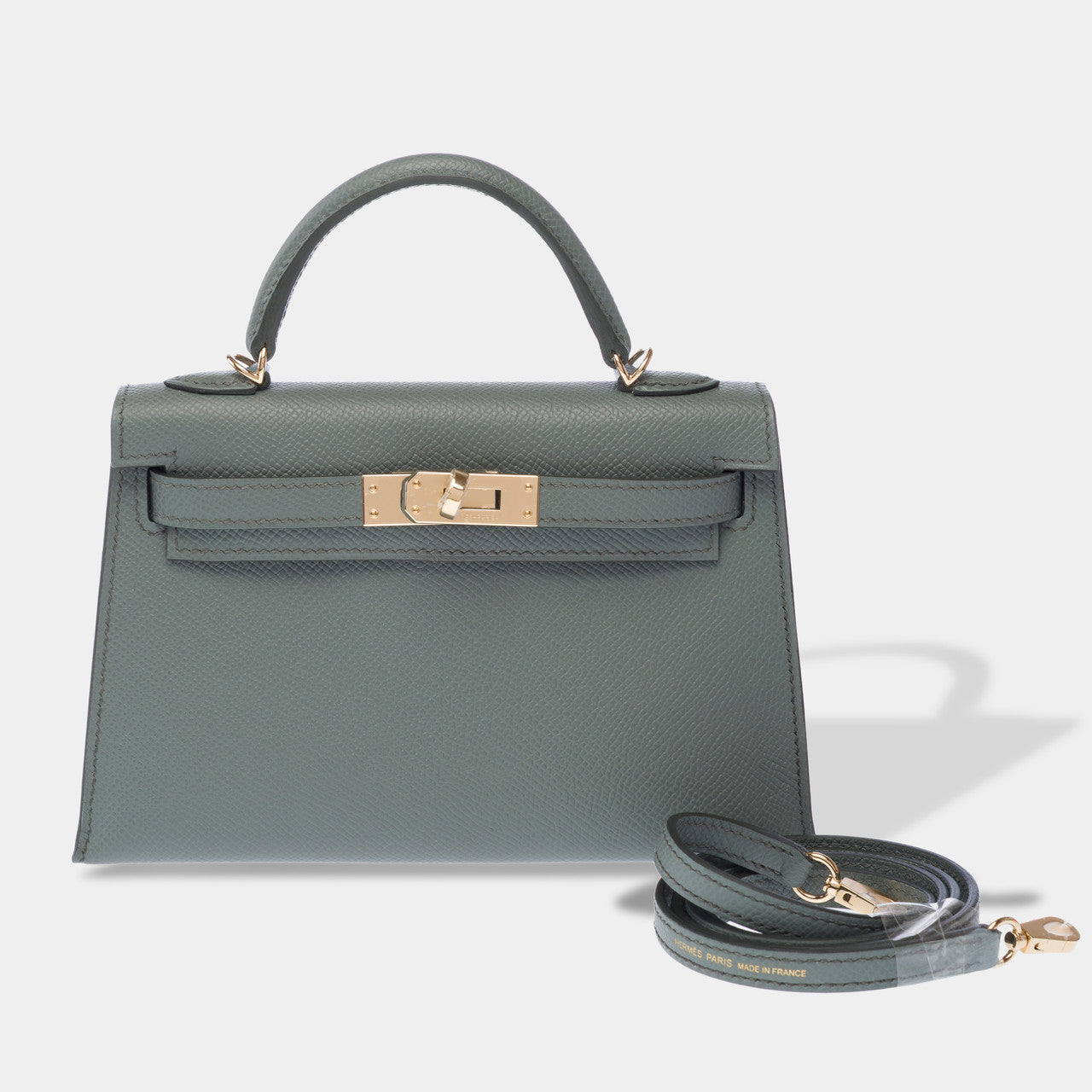 Sac HERMES Kelly Mini en Cuir Vert - 103147