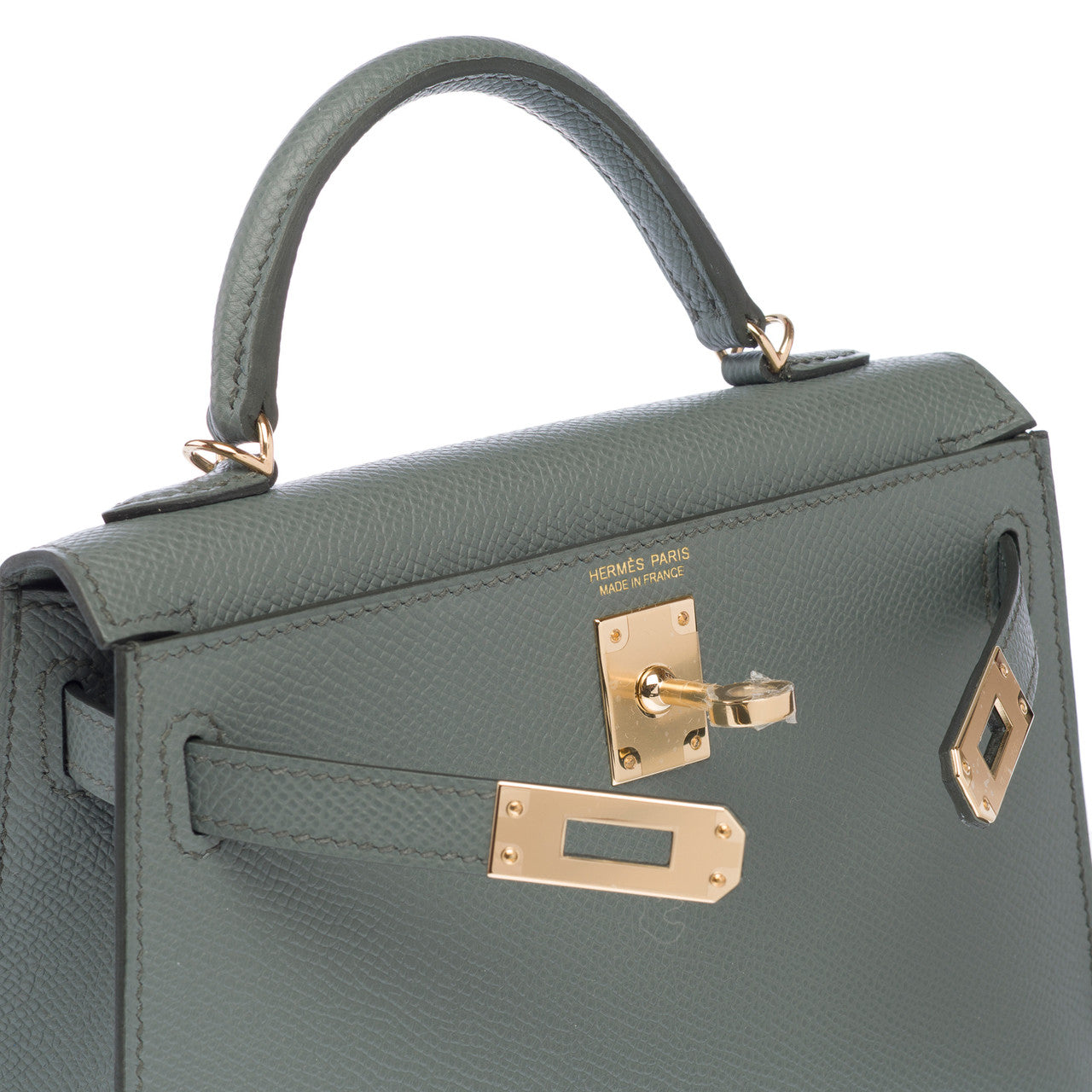 Sac HERMES Kelly Mini en Cuir Vert - 103147
