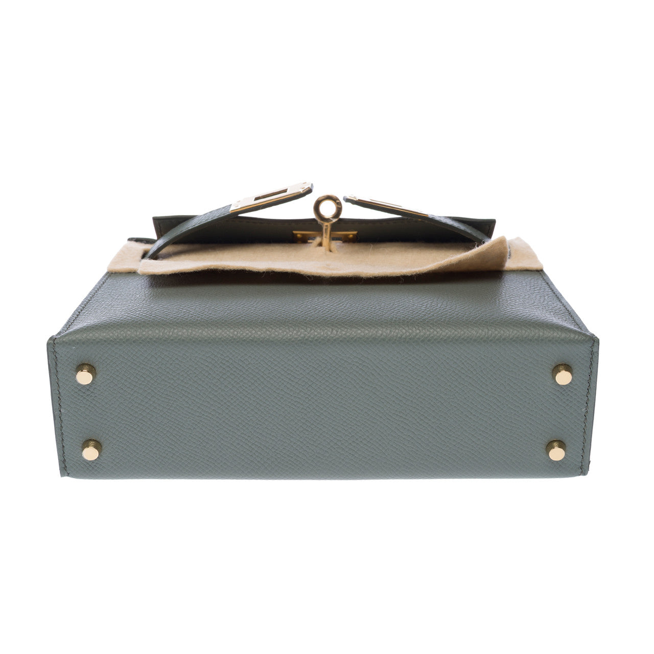 Sac HERMES Kelly Mini en Cuir Vert - 103147