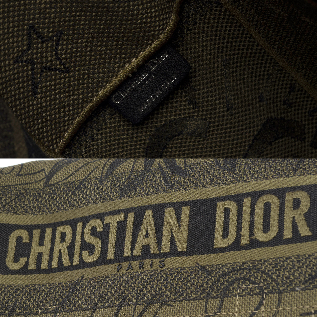 Sac DIOR en Toile Vert - 103125