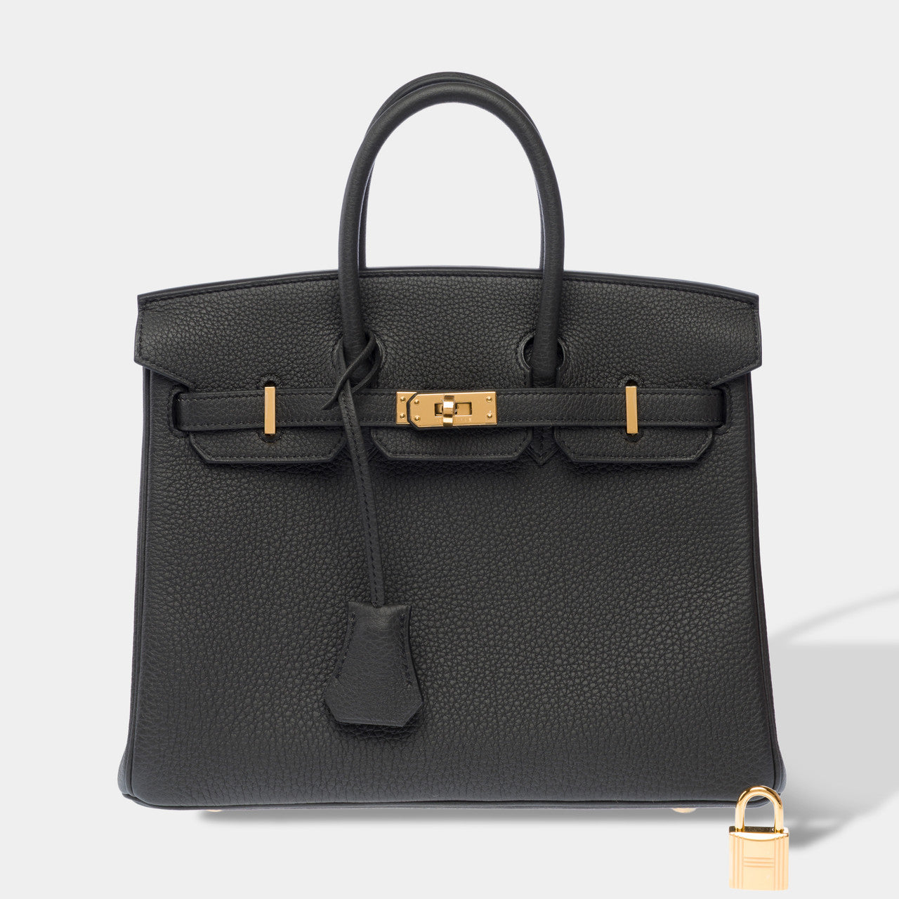 Sac HERMES Birkin 25 en Cuir Gris - 103145