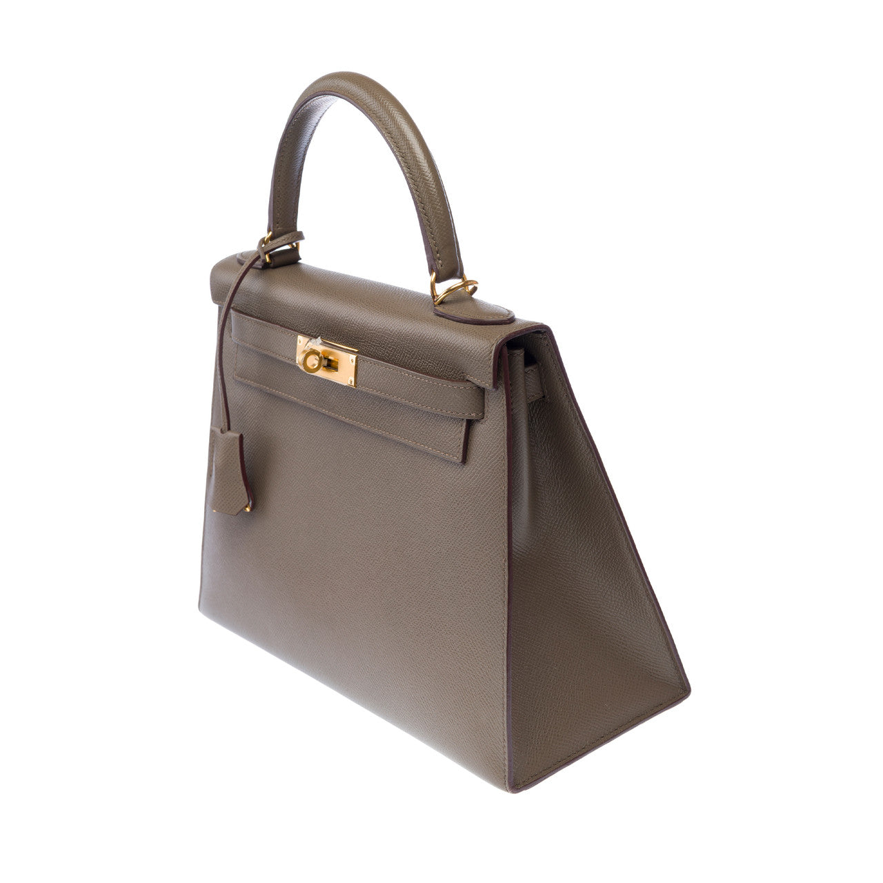 Sac HERMES Kelly 28 en Cuir Gris - 103124