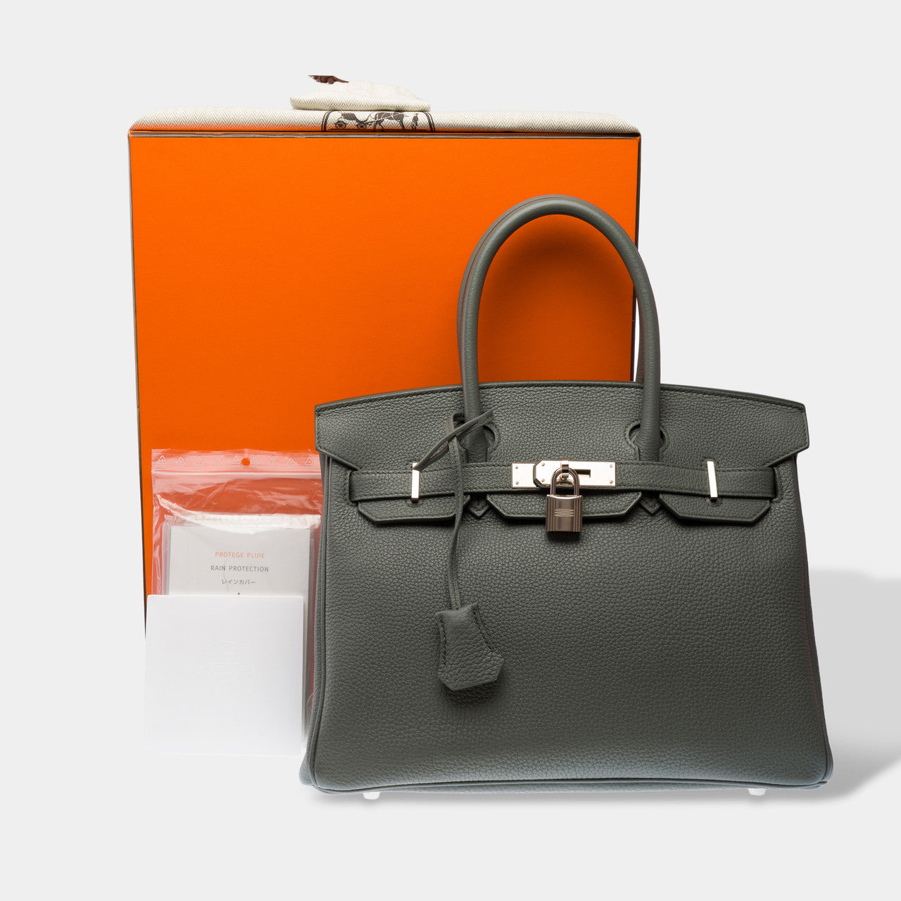 Sac HERMES Birkin 30 en Cuir Vert - 103149