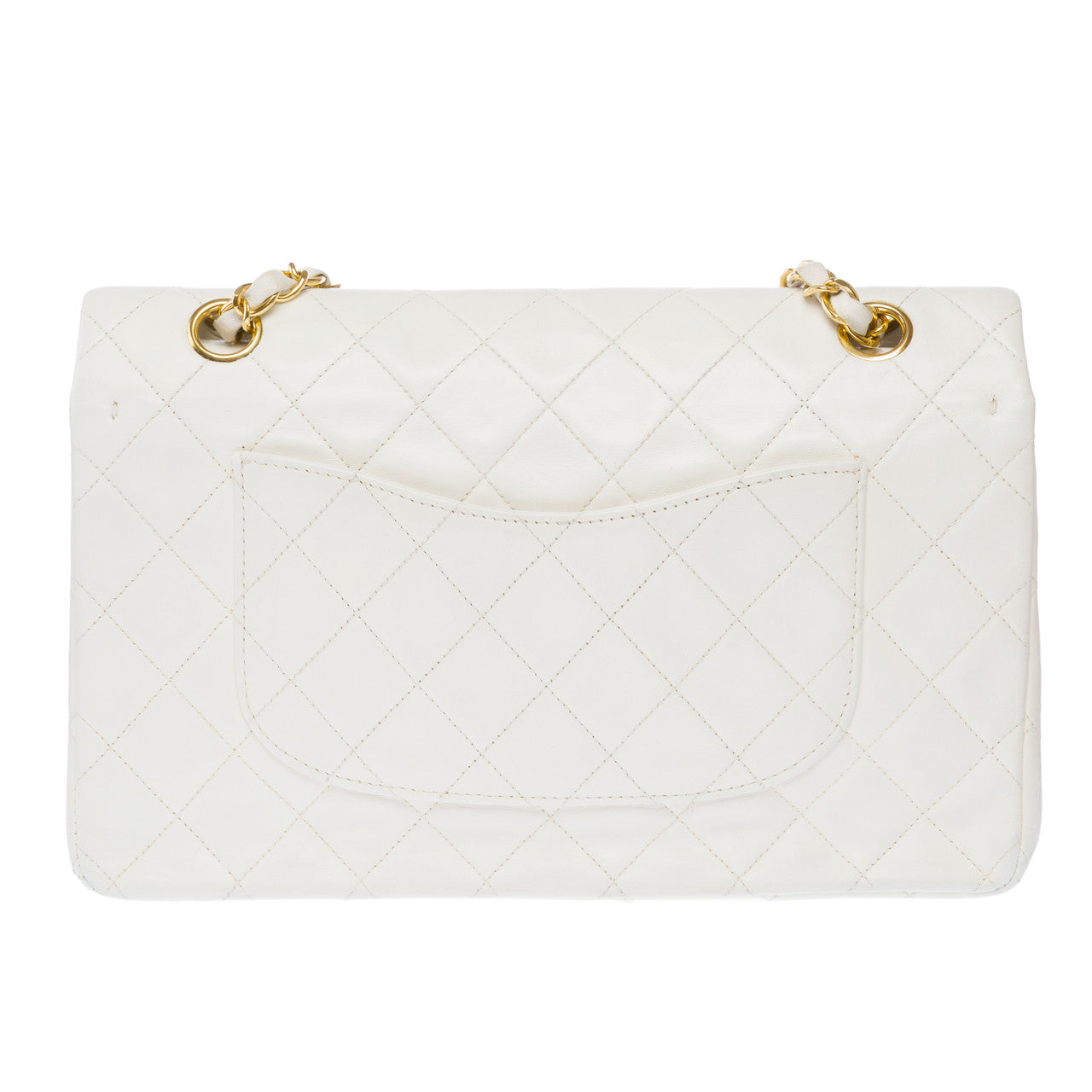 Sac CHANEL Timeless/Classique en Cuir Blanc - 103128