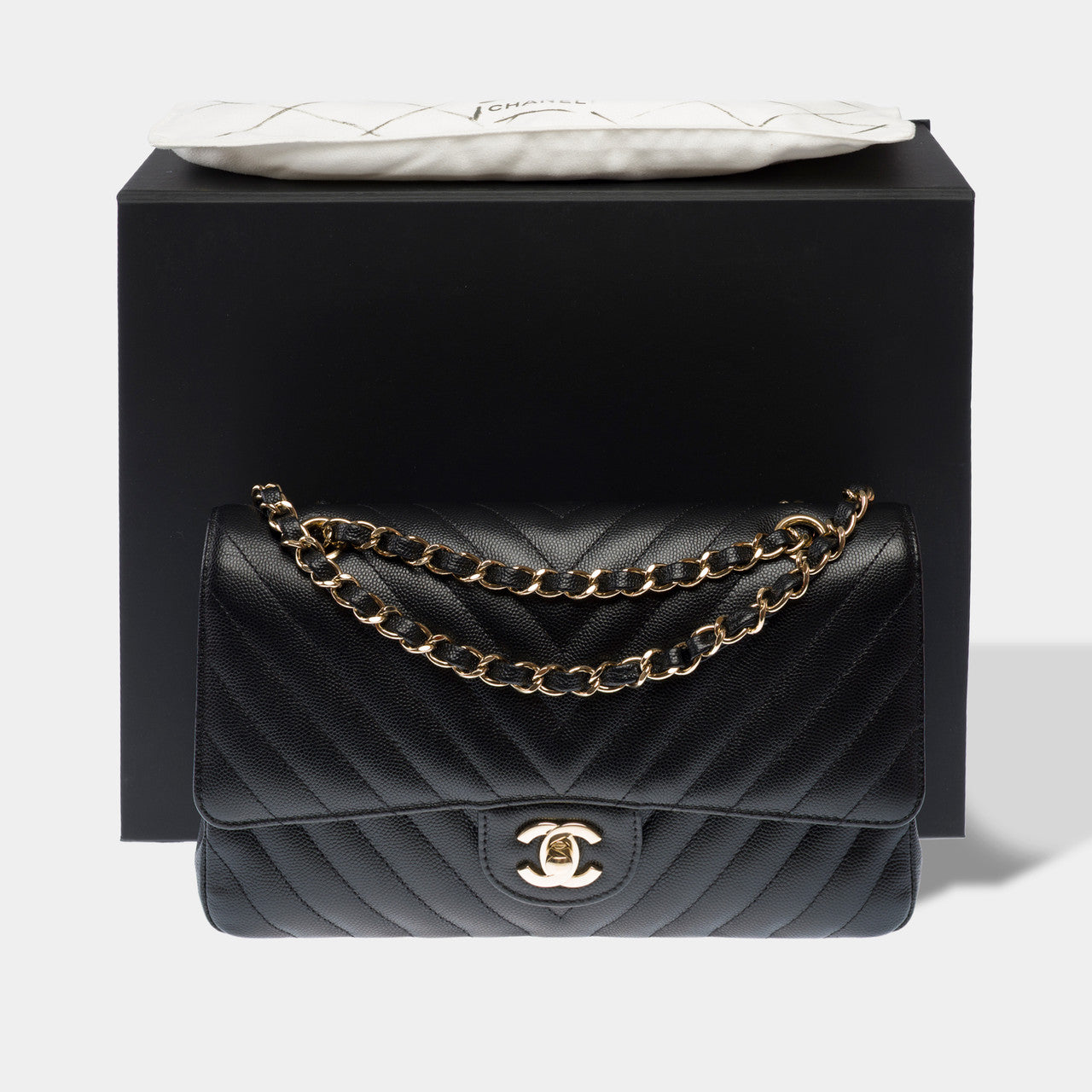 Sac CHANEL Timeless/Classique en Cuir Noir - 103131