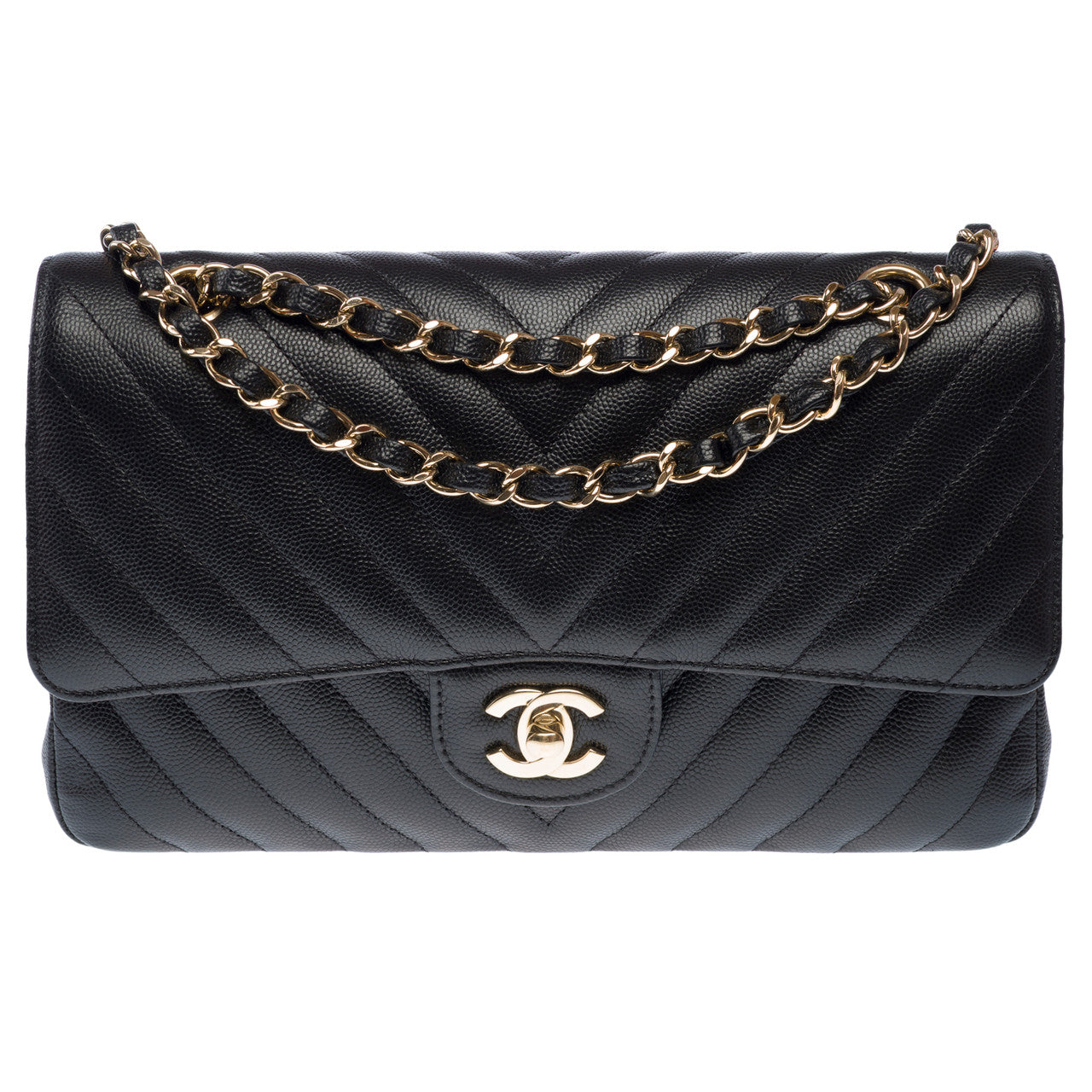 Sac CHANEL Timeless/Classique en Cuir Noir - 103131