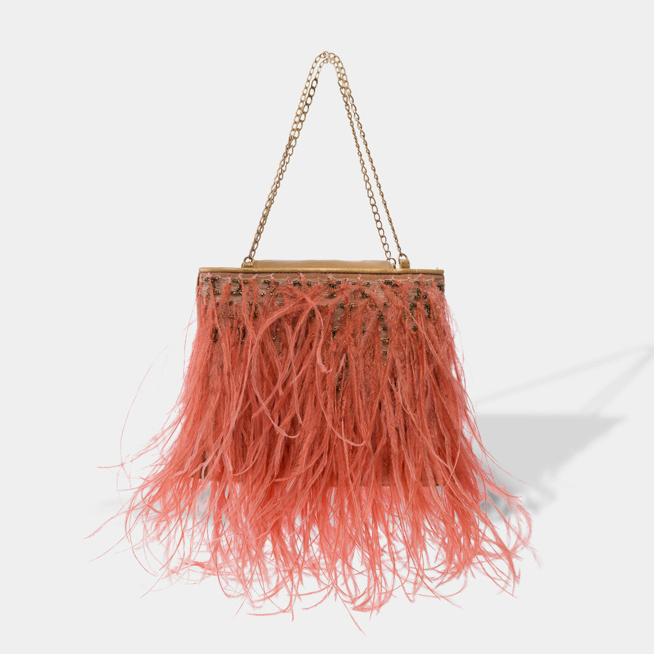 Sac CHANEL en Plume d'Autruche Rose - 103023