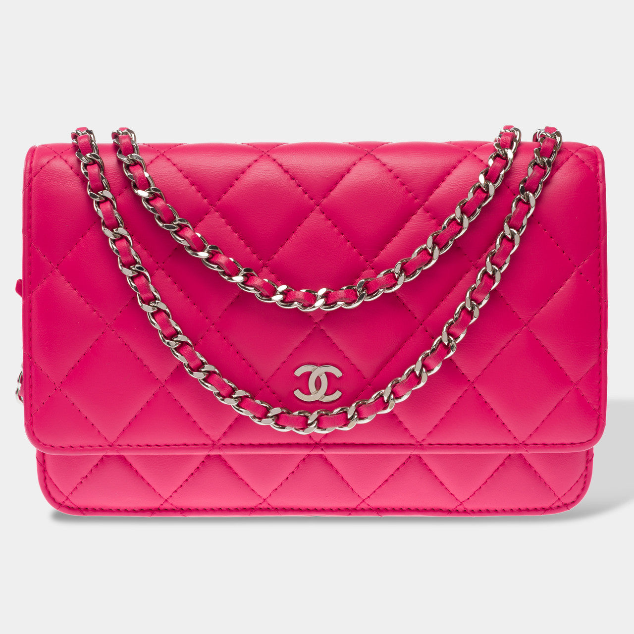 Sac CHANEL Wallet on Chain en Cuir Rose - 103069