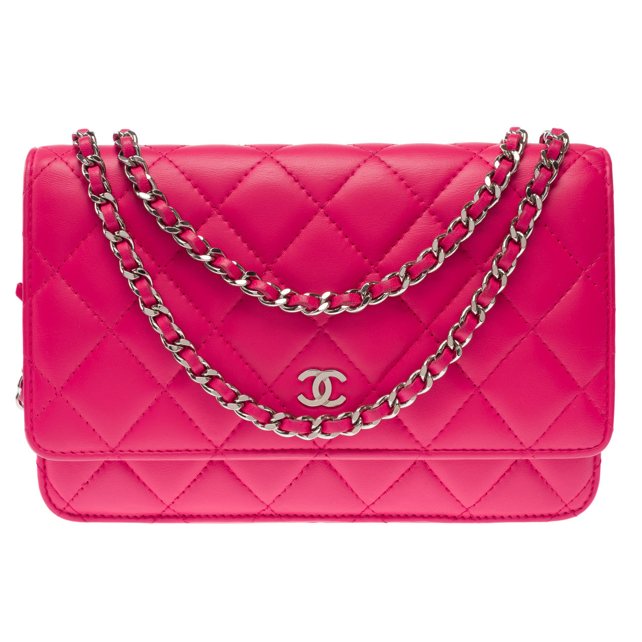 Sac CHANEL Wallet on Chain en Cuir Rose - 103069