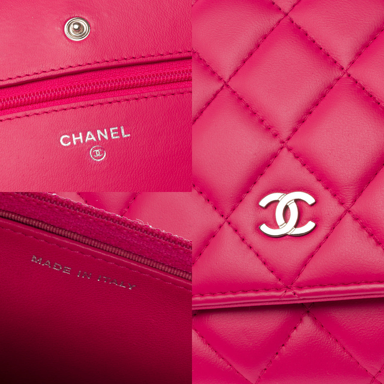 Sac CHANEL Wallet on Chain en Cuir Rose - 103069