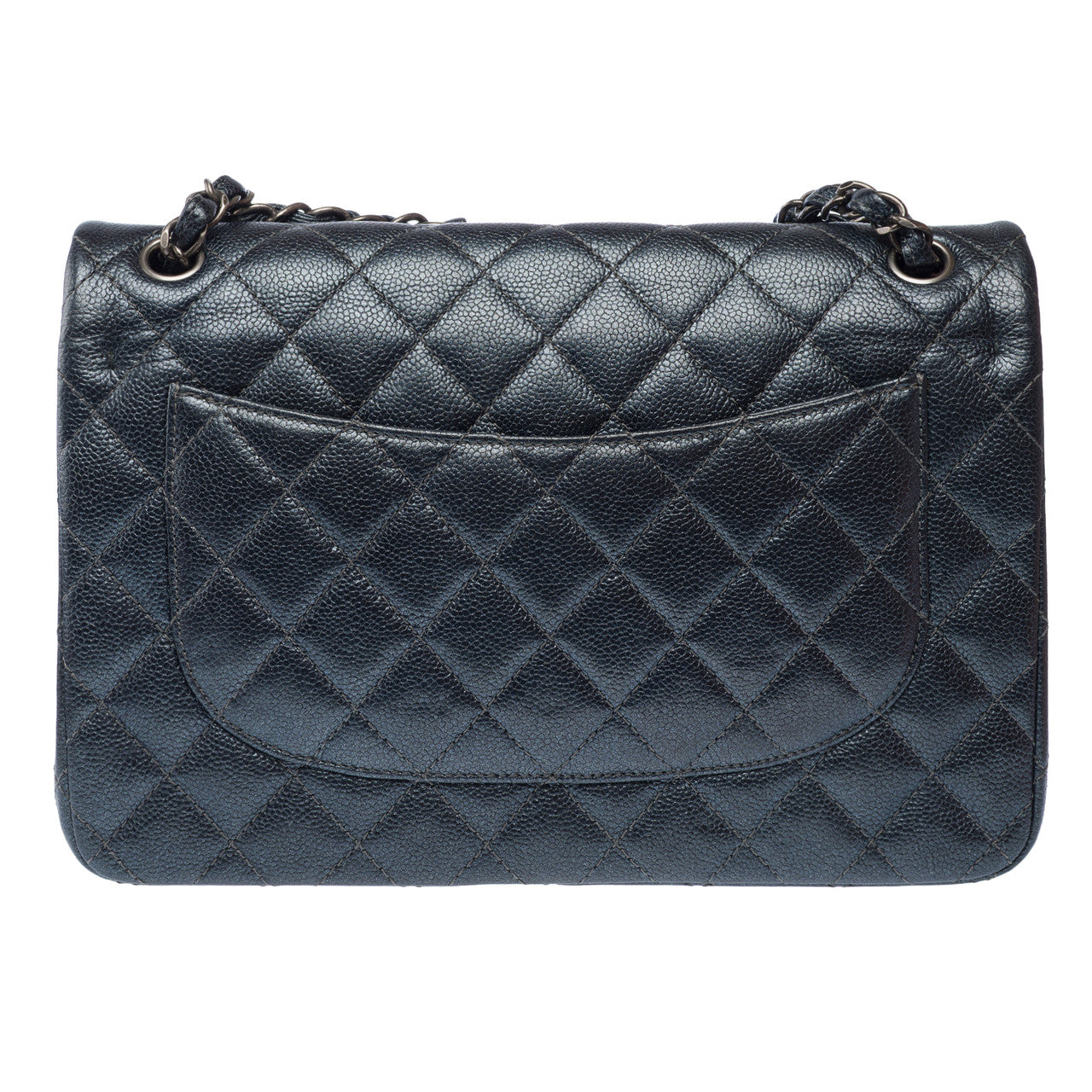 CHANEL Timeless/Classique Bag in Grey Leather - 103165