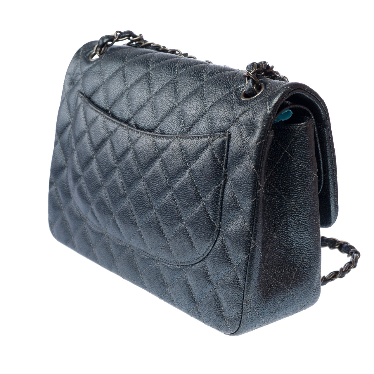 CHANEL Timeless/Classique Bag in Grey Leather - 103165