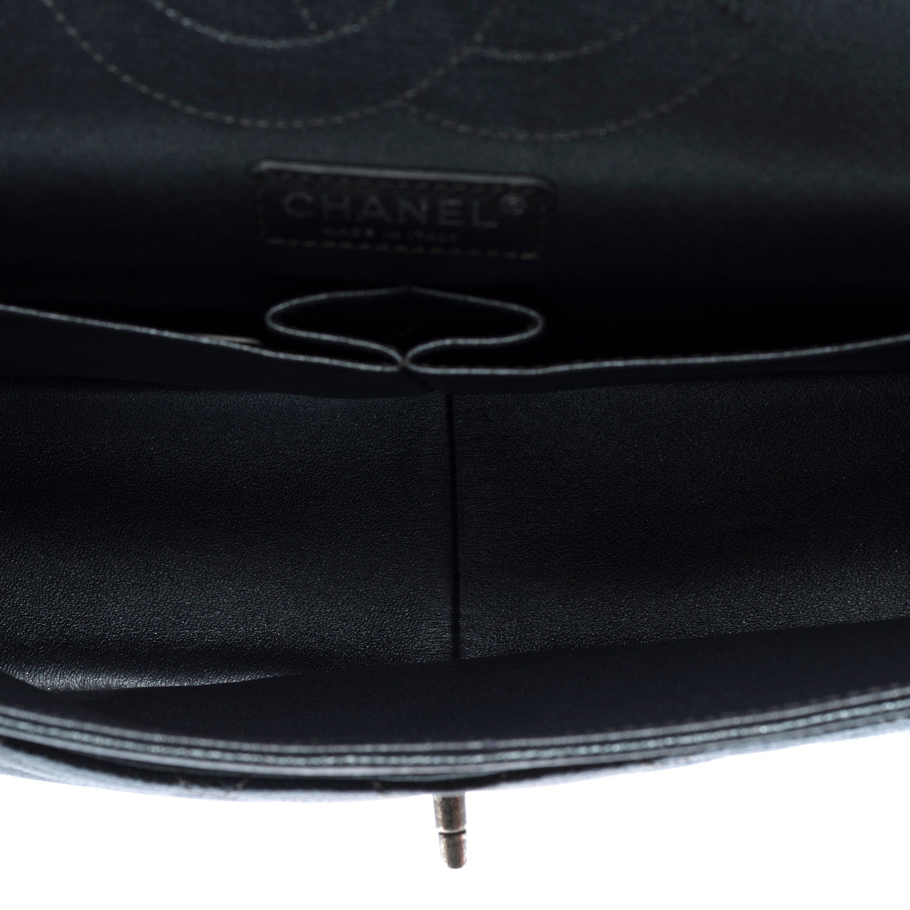 CHANEL Timeless/Classique Bag in Grey Leather - 103165