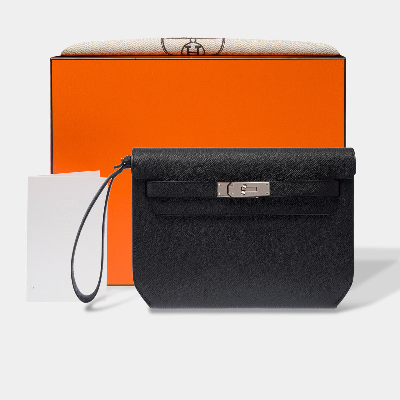 Sac HERMES Kelly Depeches en Cuir Noir - 103161