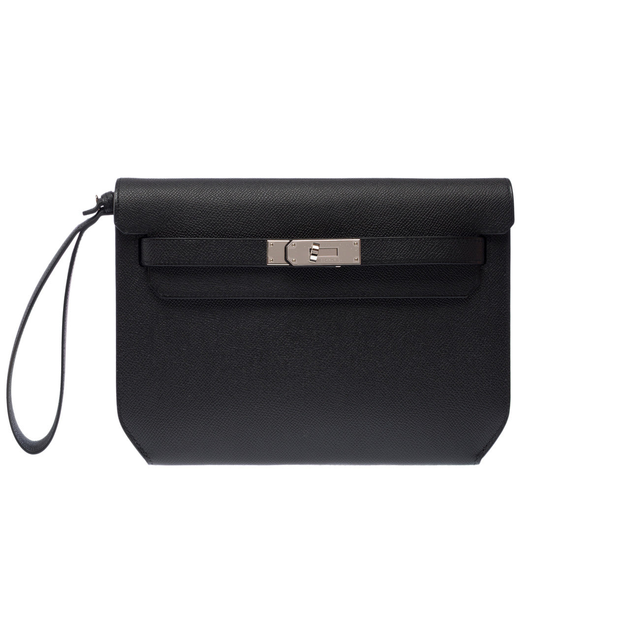 Sac HERMES Kelly Depeches en Cuir Noir - 103161