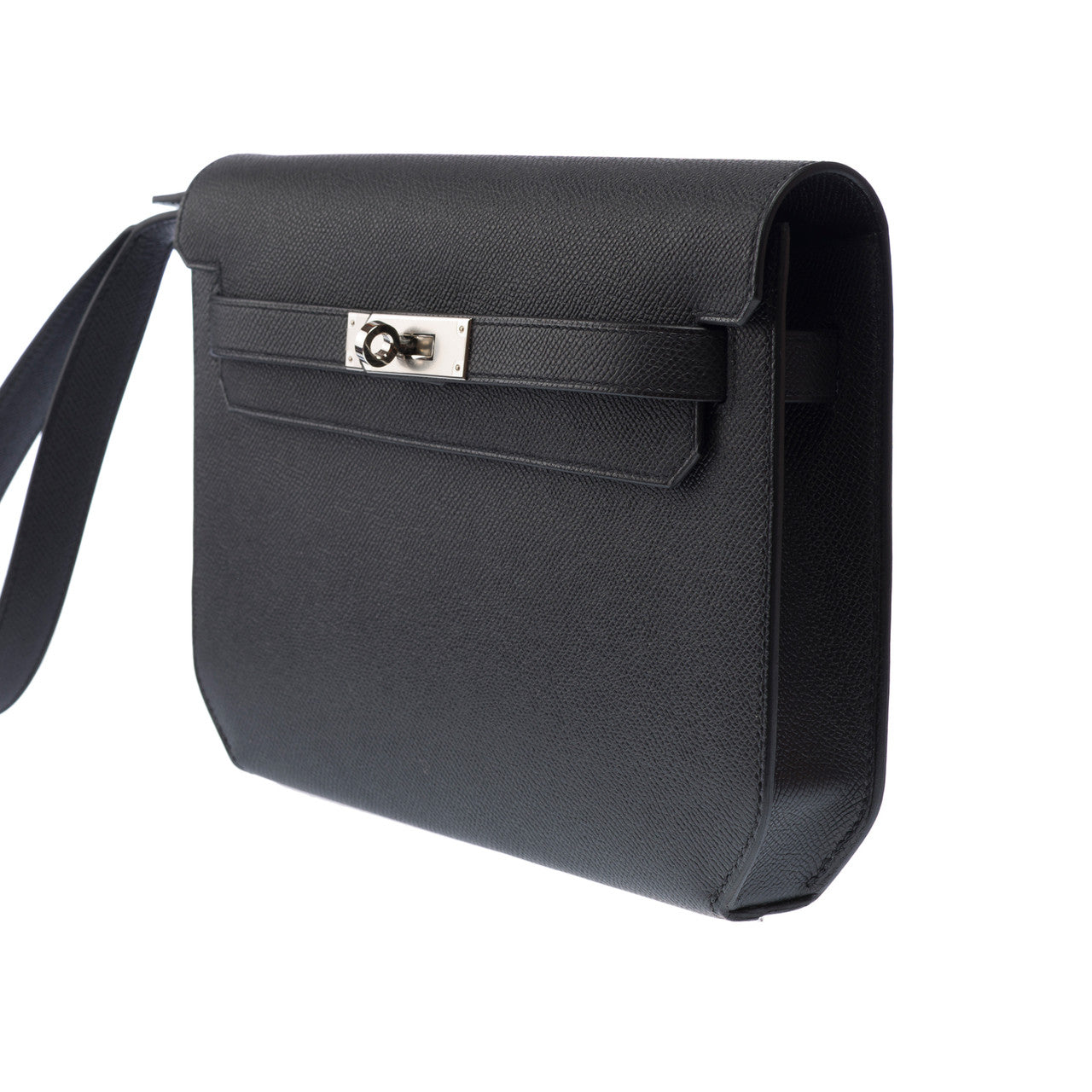 Sac HERMES Kelly Depeches en Cuir Noir - 103161