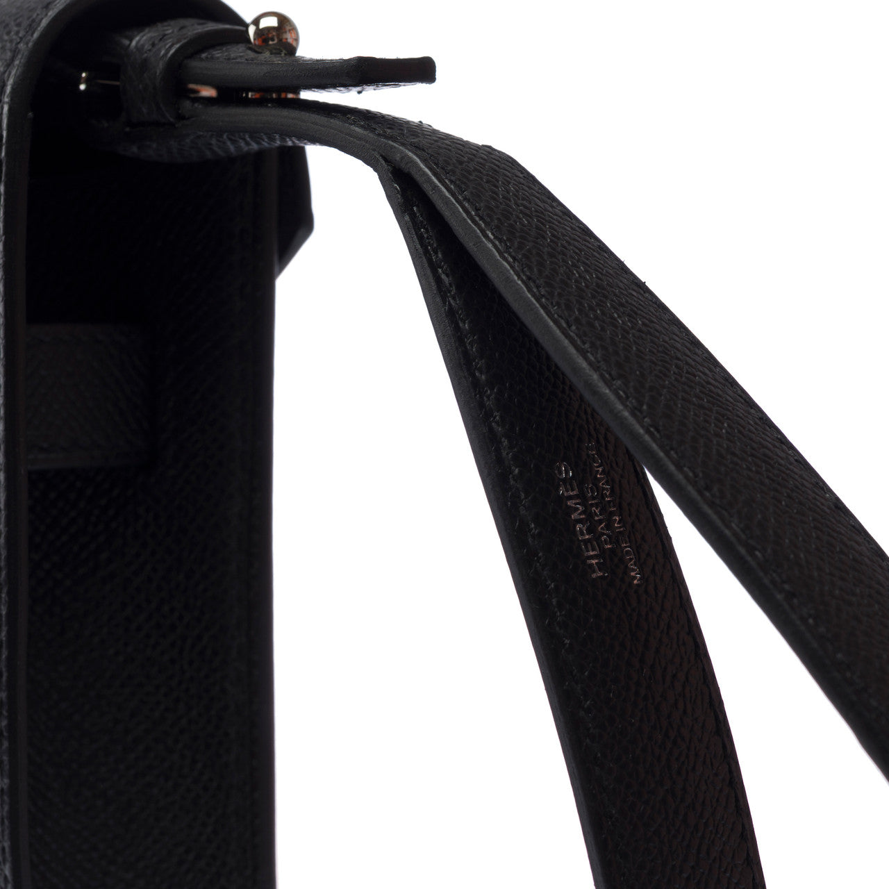 Sac HERMES Kelly Depeches en Cuir Noir - 103161